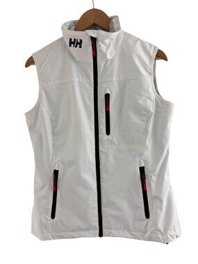 Helly Hansen Women's Crew Sailing Vest Waterproof Windproof White Size M Pockets